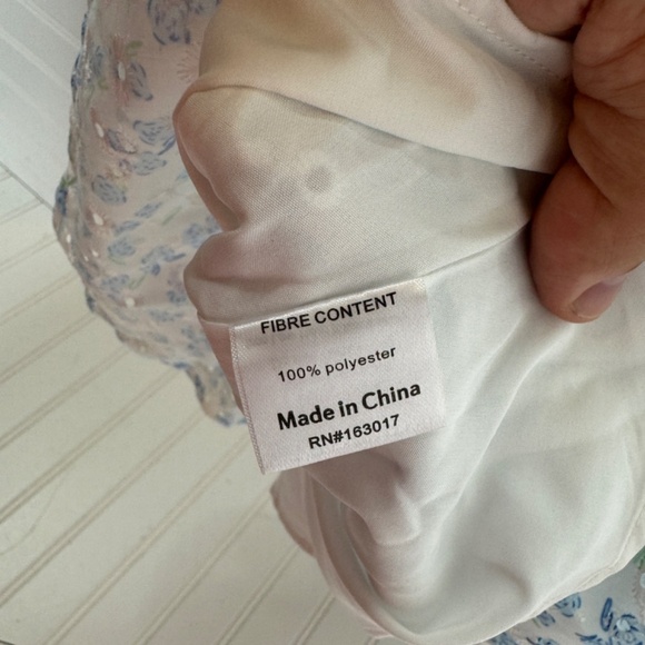 NEW Princess Polly Gazette Mini Dress Blue Floral US Size 2 - Picture 4 of 7